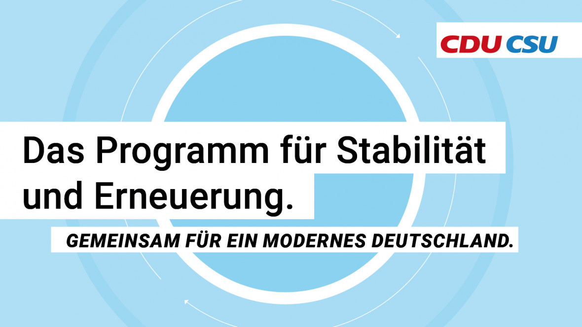 Das Programm für Stabilität und Erneuerung.